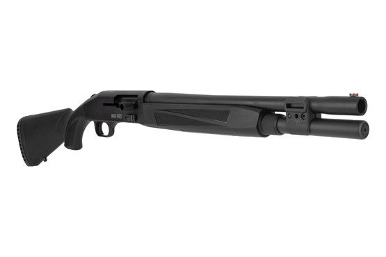 Mossberg 940 JM Pro Tactical 12 Gauge 18.5-inch Semi Auto Shotgun features an MLOK barrel clamp